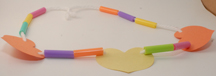 straw and heart necklace