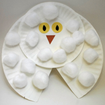 Easy Paper Plate Snowy Owl Kids Craft