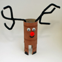 paper tube reindeer