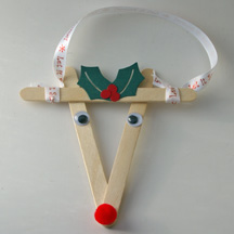 reindeer craft stick ornament