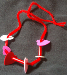 EconoCrafts: DIY Foam Heart Beaded Necklaces