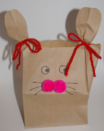 Easter bunny paper bag