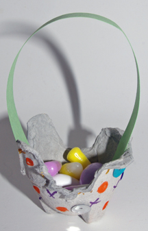 egg carton Easter basket