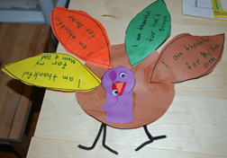 Thankful turkey craft